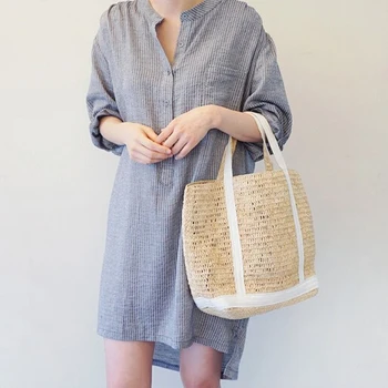 

Designer bags famous brand women bags 2020 casual wild straw bag woven beach shoulder portable female handbag