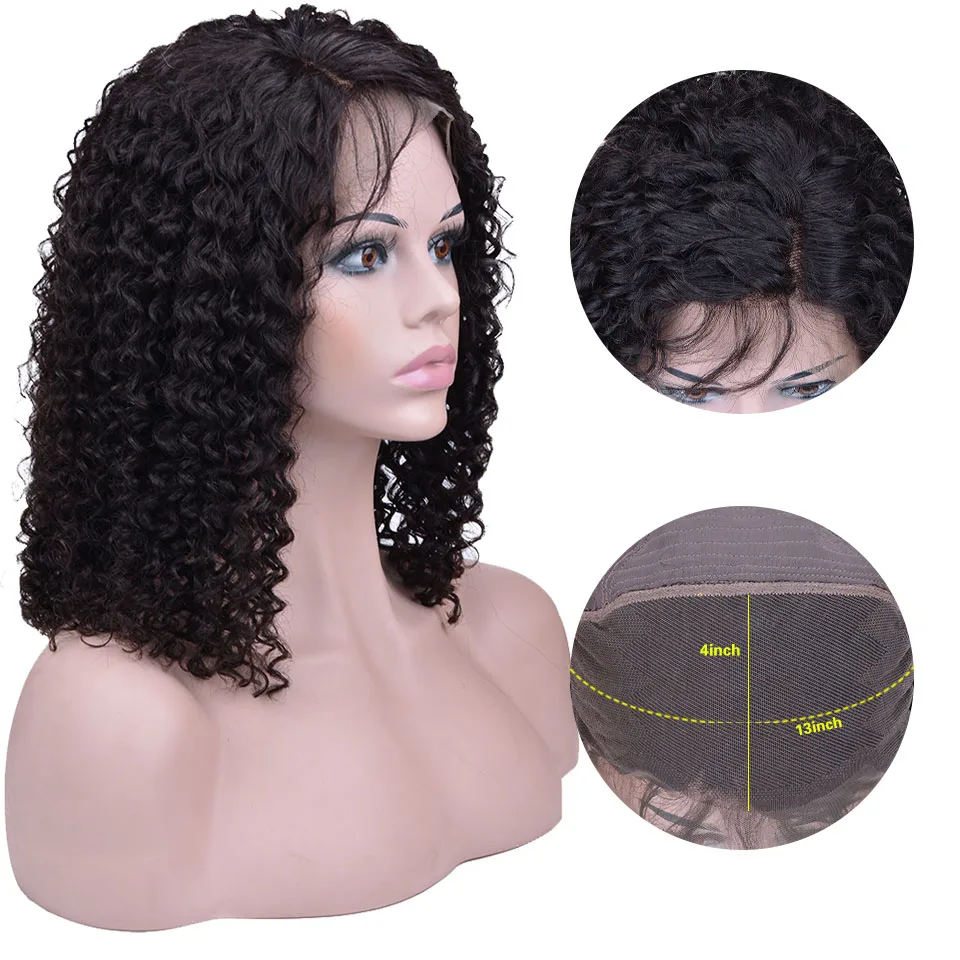 

Short Curly Lace Front Human Hair Wigs Pre Plucked With Baby Hair Brazilian Remy Hair Bob Lace Front Wigs For Black Women