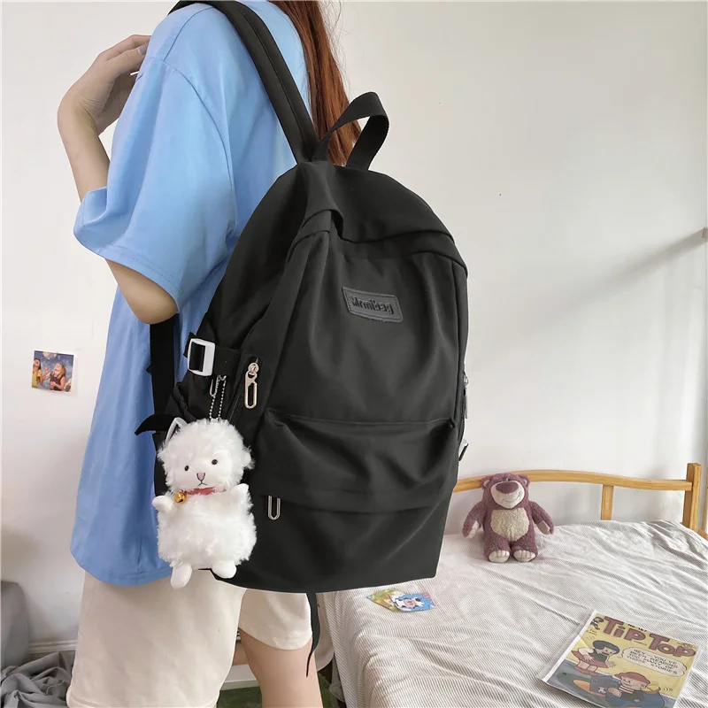 Mochila de nailon resistente al agua para mujer, morral con múltiples  bolsillos para estudiante, bolso de viaje para mujer, bolso escolar para  adolescentes, niños y niñas - AliExpress Maletas y bolsas