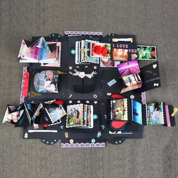 

Explosion box diy handmade photo album scrapbook photo storage surprise box romantic creative birthday gift picture album