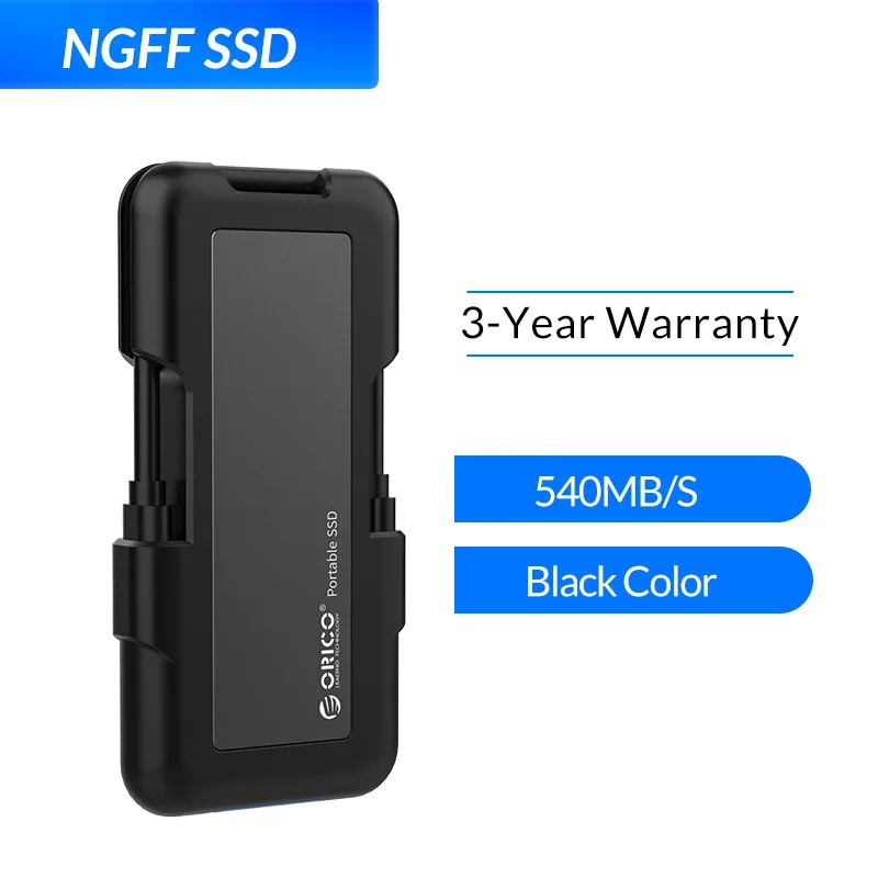 NGFF Black ORICO внешний SSD жесткий диск 1 ТБ SSD 128 ГБ 256 ГБ 512 ГБ M.2 NVME SSD NGFF SSD портативный SSD твердотельный накопитель с USB 3,1 типа C - Цвет: NGFF Black