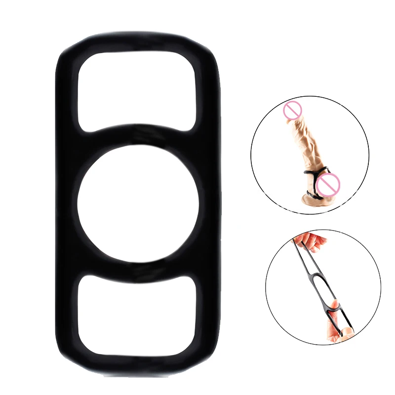 4 PCS Male Silicone Penis Ring Delayed Ejaculation Erection Chastity Cage Cock Ring Adult Products Sex Toys For Men Masturbators