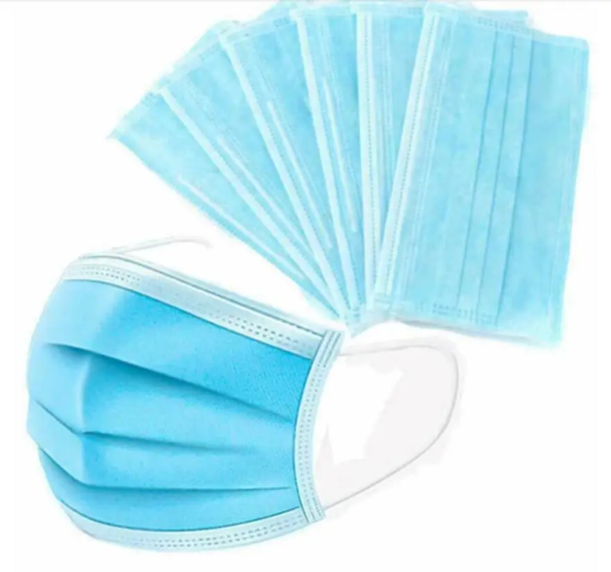 

200 Pcs Disposable non-woven Face Masks with 3 Layer Medical Dental Earloop Activated Carbon Anti-Dust Face Surgical Masks