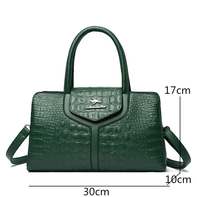 2023 High Quality Luxury Brand Designer Leather Shoulder Bag For Women Hand Bag  Crocodile Totes Purses Ladies Messenger Handbag - Shoulder Bags - AliExpress