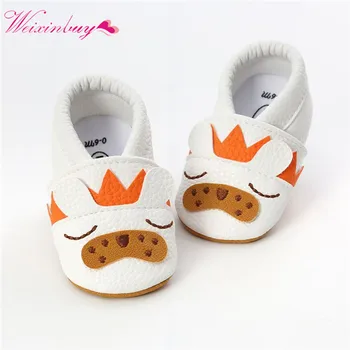 

Baby Shoes Newborn Baby Boy Girl Soft Shoes Crib Anti-slip Sneaker Cartoon First Walkers 0-18M