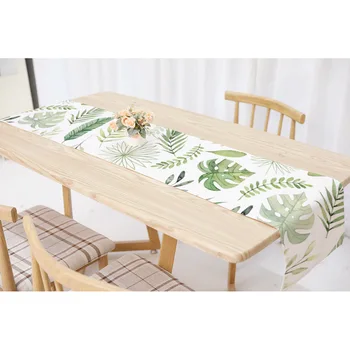 

Table-Flag Tablecloth Tablecover Linen Printing Table Flag Simple Tropical Plant Modern Shoe Cabinet Dust Cover