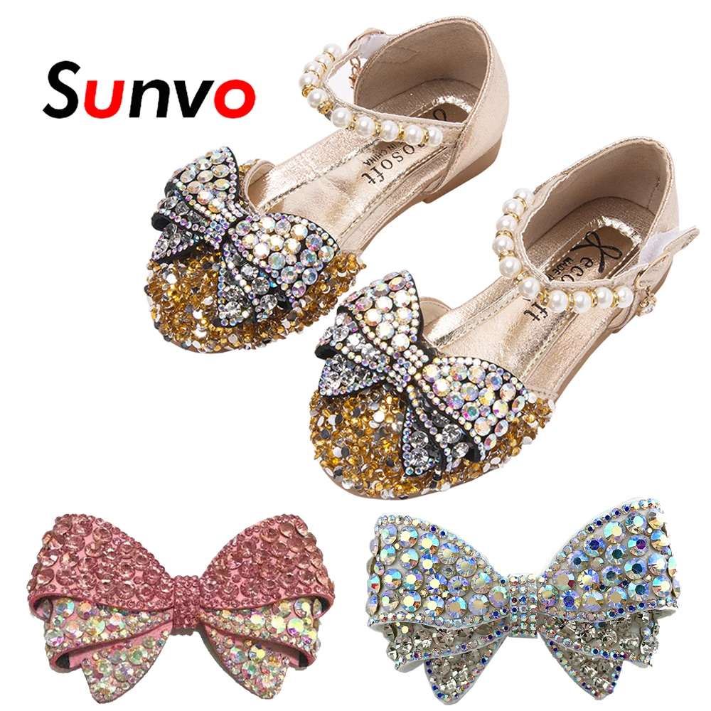 

Shoe Decorations Accessories For Women High Heel Shoes Clips Charms Decor Rhinestone Bowknot Crystal Decoration Wedding Party