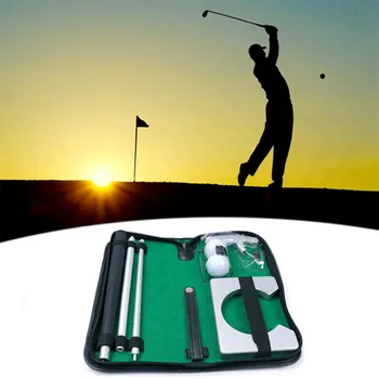 

Portable Indoor Putting Kit Detachable Combination Office House Business Trip Golf Practice Auxiliary Equipment With Suitcase