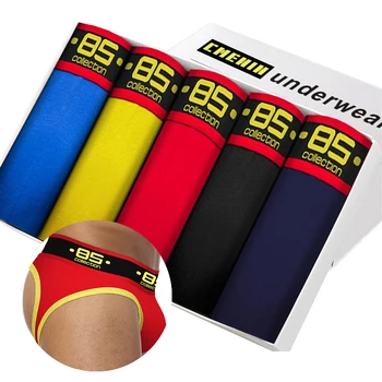 

5Pcs/Lot Breathable Gay Men Sexy Underwear Thong Men Jockstrap Sissy Panties Mens Thongs And G strings Men Lingerie Cotton