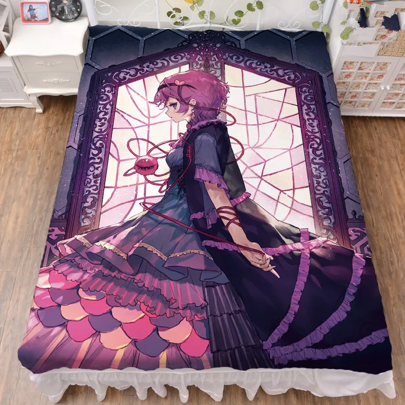 August обновление японского аниме TouHou проект сексуальная девушка фланель одеяло летнее одеяло кровать молочное волокно лист 150x200 см - Color: df44