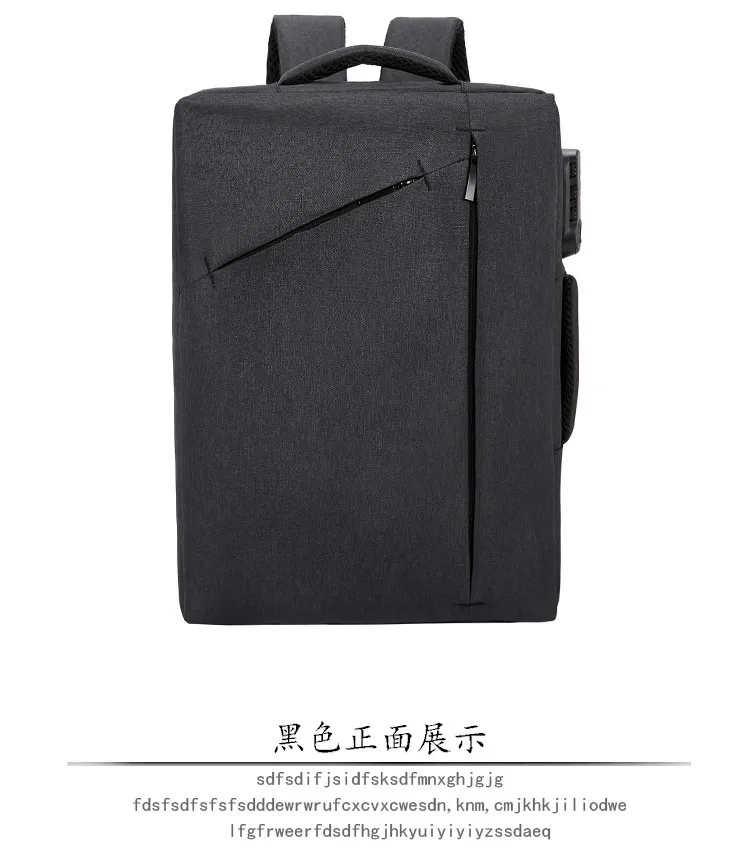 

Hot Selling Men Non-Logo-Style Business Large Capacity Backpack Processing