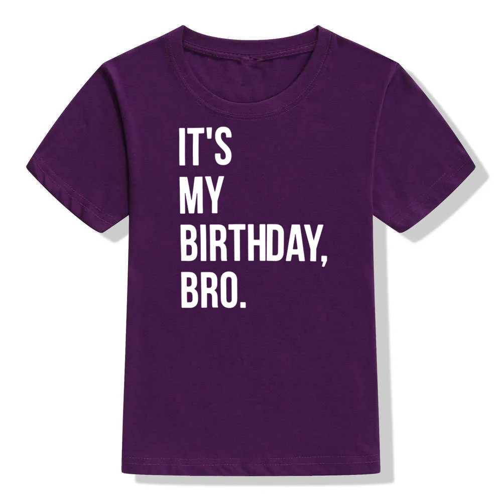 My Birthday Bro, camiseta infantil engraçada, moda