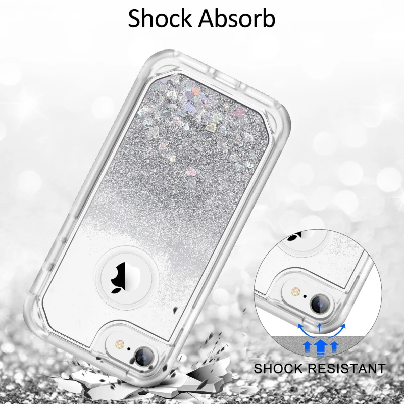 Чехол Quicksand Liquid для iphone X Xs 7 8 Plus, жесткий чехол с блестками для iphone XR, чехол со встроенной защитной пленкой