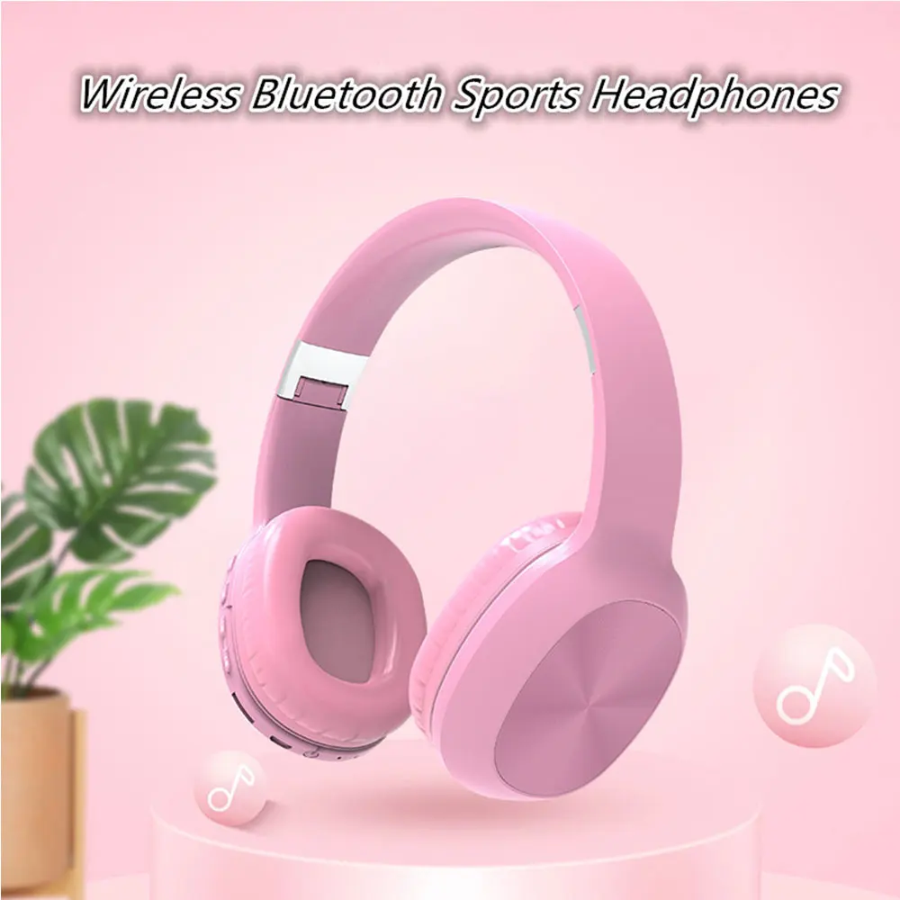 

tebe Macaron Wireless Earphones Foldable Bluetooth 5.0 Headphones Headset Stereo Sports Music Earpiece with Mic Support TF Card