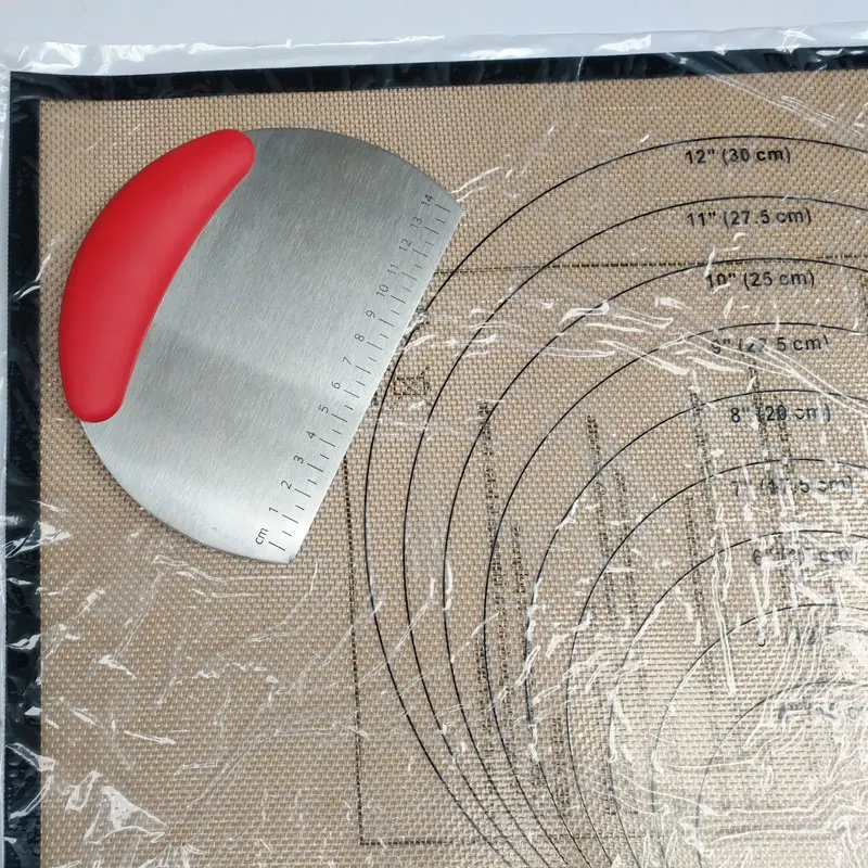 55x38cm Dough Cutter 55*38 см силиконовый коврик для выпечки со шкалой прокатки теста коврик для замеса теста антипригарный Кондитерская печь лайнер формы для выпечки - Цвет: 55x38cm Dough Cutter