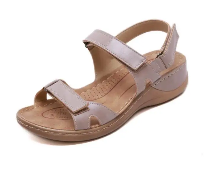 

2020 Summer Fashion Woman Shoes Sandals Low Heel Wedges Zapatos De Mujer Sandalias De Verano Para Mujer LP529
