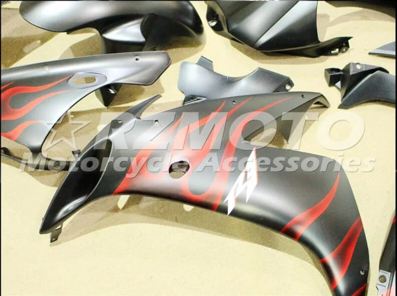 ABS Литье Мотоцикл Обтекатели наборы Подходит для Yamaha YZF-1000-R1 2004 2005 2006 04 05 06 обтекатель кузова Комплект красное пламя черный