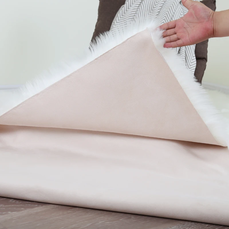 Living Room Fur Carpet Plush Soft Sheepskin Floor Mats Modern Home Decor Bedroom Blankets Imitation Wool Pad White Rugs Doormat