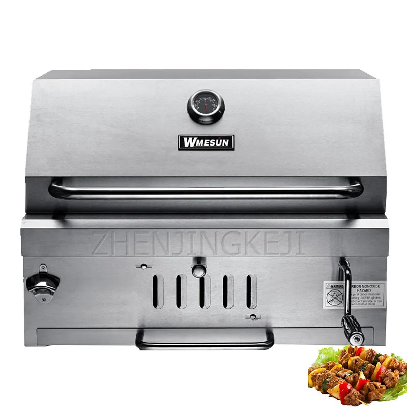 

Multifunction Stainless Steel Charcoal Barbecue Machine Villa Outdoor Embedded Courtyard Garden Roast Meat Cooking Appliances