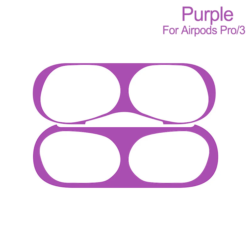 B Purple Airpods 3 Grogeous защита от пыли для Apple AirPods профессиональная защитная пленка для Air pods pro 3 2 1 чехол наклейка для airpods 3 защитный чехол - Цвет: B Purple Airpods 3
