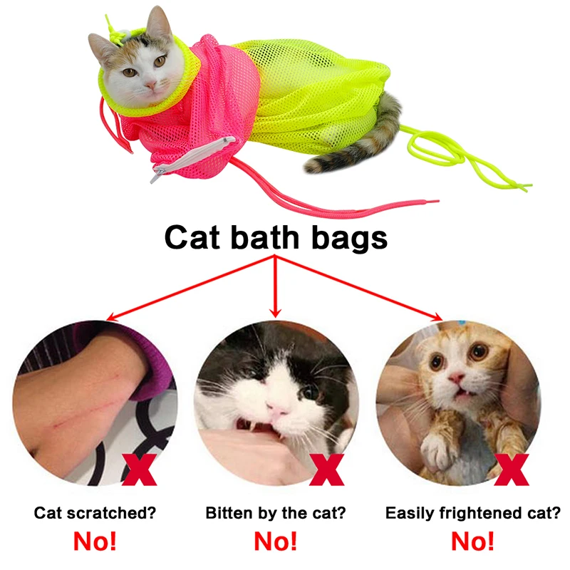 Mesh Pet Cat Grooming Bath Bag Cat Supplies Washing Bags For Pet Cat Bathing Nail Trimming 1 Mesh Pet Cat Grooming Bath Bag Cat Supplies Washing Bags For Pet Cat Bathing Nail Trimming 5