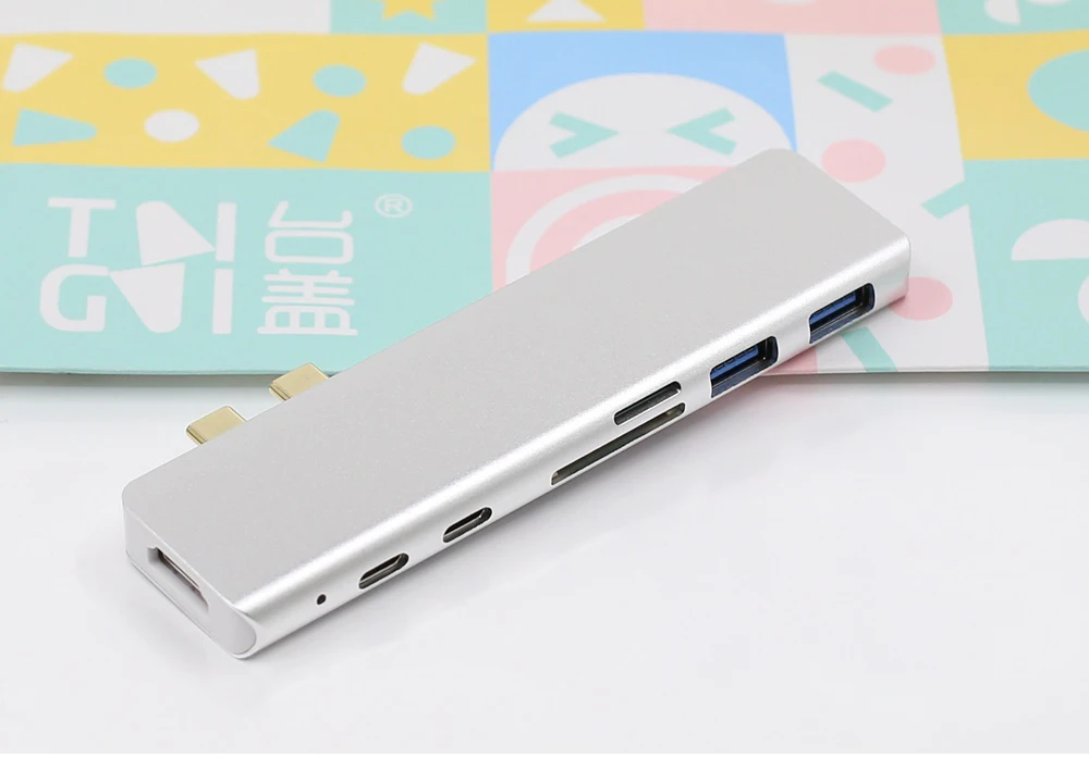 USB-C док-станция для HDMI HDTV 4K адаптер usb type-C концентратор с мощность PD TF SD кардридер USB 3,0 для MacBook Pro/Air