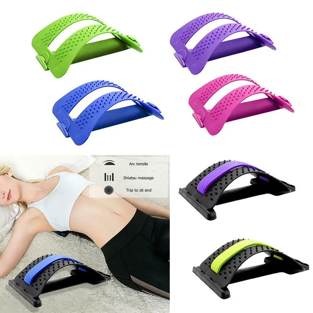

Back Massager Stretcher Equipment Massageador Magic Support Stretch Fitness Relaxation Spine Pain Lumbar Relief Back Stretcher