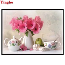 Diy Алмазная вышивка натюрморт цветок Алмазная картина алмазной мозаики картина для декора гостиной, фото на заказ