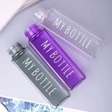 1 шт. 480 мл портативная Квадратная бутылка для воды, для хранения молока, для спорта, для питья, прозрачная чашка для дома, школы, офиса