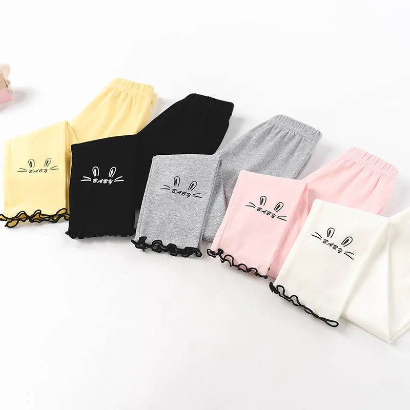 Весенне-летние хлопковые детские леггинсы в Корейском стиле для больших мальчиков тонкие леггинсы с принтом для девочек поколение полных