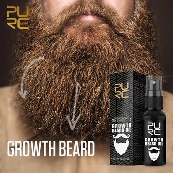 

Purc Beard Growth Oil Grow Beard Thicker & More Full Beard Oil For Mustache Beard Care Hair Growth