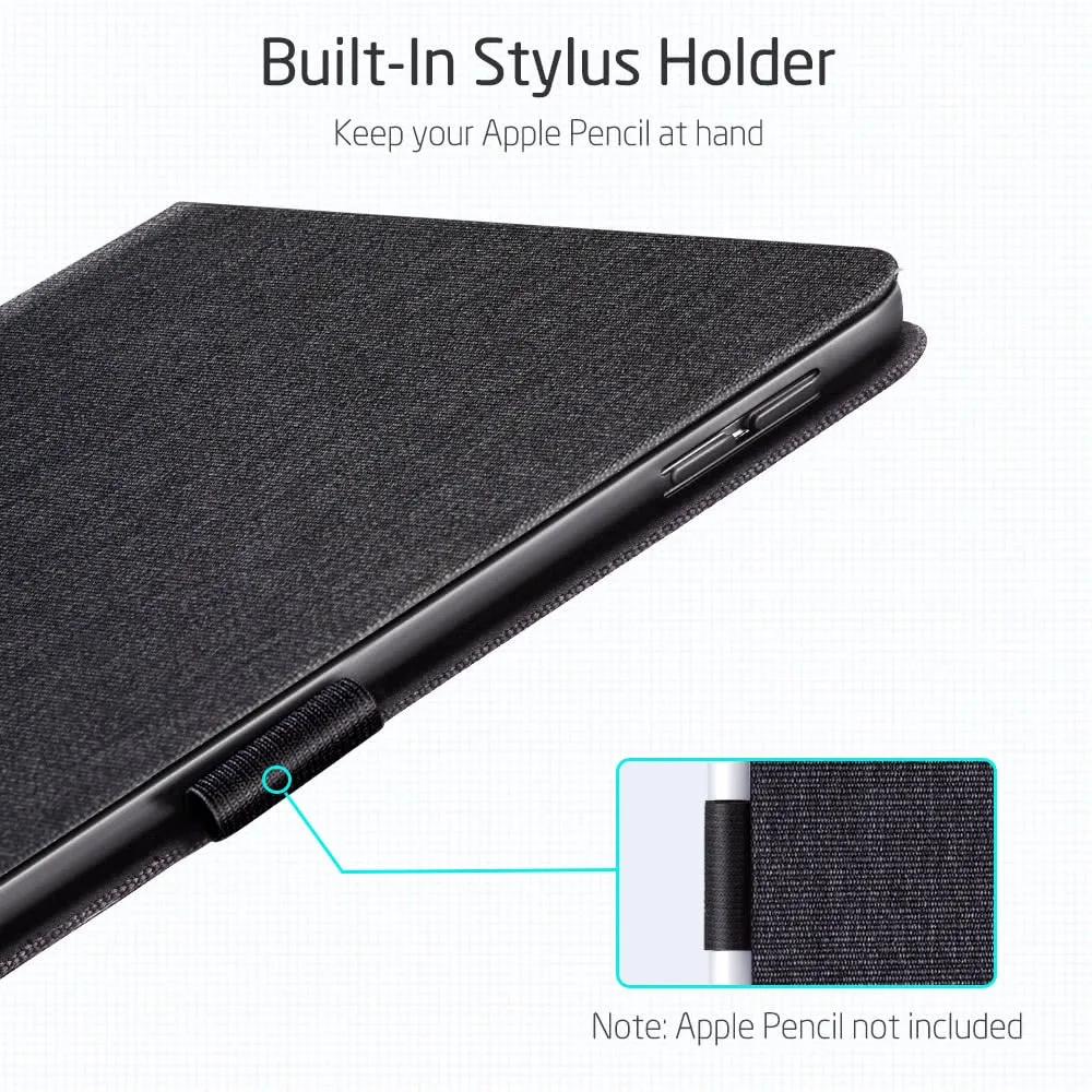Чехол для iPad Pro 10,5 ESR из простой ткани Оксфорд из искусственной кожи Smart Cover Folio Stand Повседневный Стильный чехол для iPad Pro 10,5"