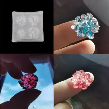 

Crystal Cluster Flower Resin Mold Quartz Druzy Gem Earring Molds Jewelry Making Dried Flower Resin Decorative DIY Hand Crafts