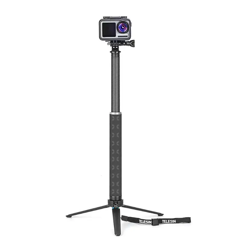 0,9 м углеродное волокно селфи палка выдвижной ручной монопод Штатив для GoPro Hero 8 7 6 5 4 Xiaomi YI DJI Osmo Экшн-камера