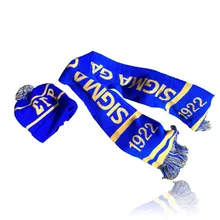 GREEK SORORITY INSPIRED SCARF  Sigma Gamma Rho Winter Graduation Kente Stole SGR Scarf Hat set Knit Scarf