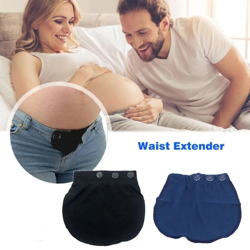 Maternity waistband Maternity Pregnancy Waistband Belt Soft Adjustable Elastic Pants Lengthening Waist Extenders Button Mother Loose Pants Belt