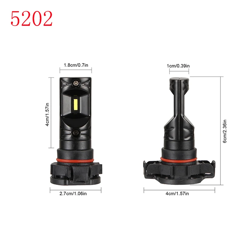 2 шт. 6 светодиодный Противотуманные фары H4 H7 H11 5202 9005 9006 H1 880 80 Вт 6500 к ксенон белый DRL автомобильные аксессуары