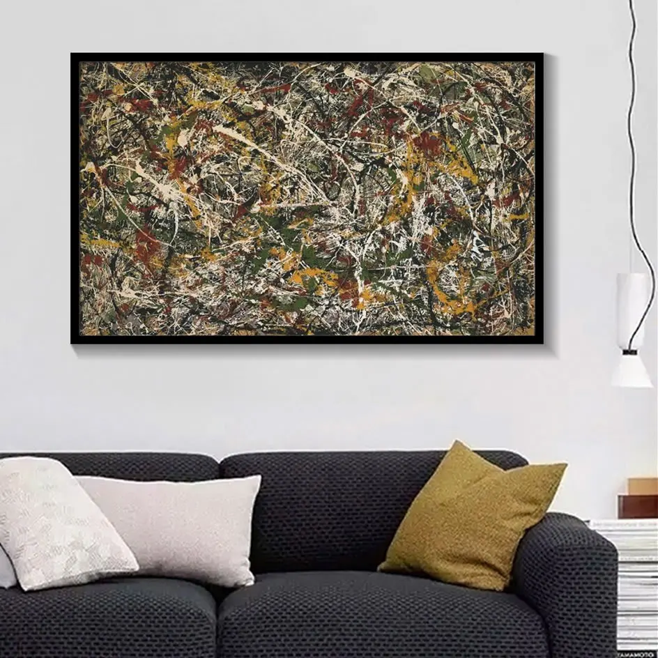 Джексон Поллок абстрактная картина маслом настенная живопись на холсте цветные плакаты и принты современное искусство украшение дома настенные картины