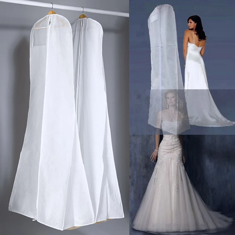 

Extra Large Garment Bridal Gown Long Clothes Protector Case Wedding Dress Cover Dustproof Covers Storage Bag For Wedding Dresses