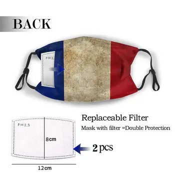 

protective mask with filter France National Flag (1) anti dust PM2.5 reuse adult teen child girl