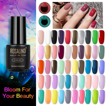 

ROSALIND Gel Polish Set Manicure Semi Permanent Vernis top coat UV LED Gel Varnish Soak Off Nail Art Gel Nail Polish Cosmetic