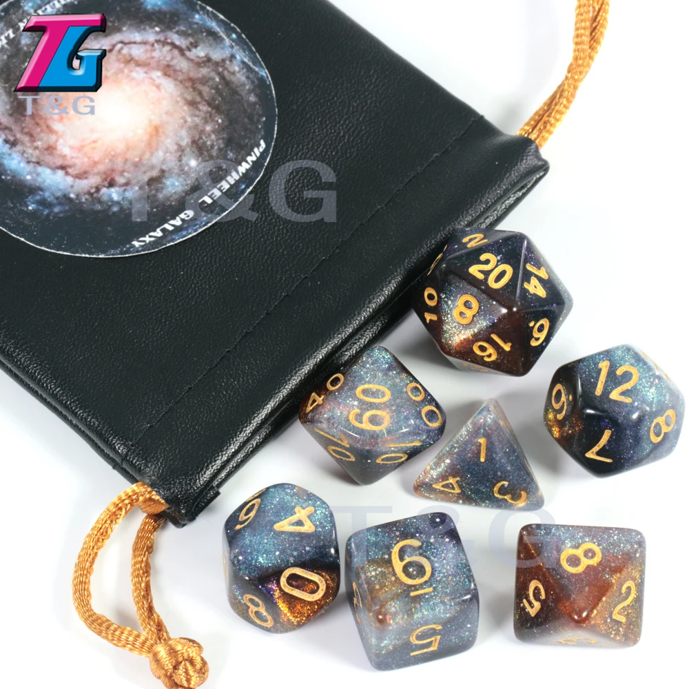 Cosmic Galaxy Concept Dice 7 шт. с сумкой/коробкой для ролевых игр аксессуары стола 8 тем
