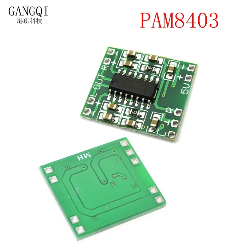 10PCS PAM8403 Super mini digital power amplifier board miniature class D power amplifier board 2 * 3 w high 2.5-5 v USB
