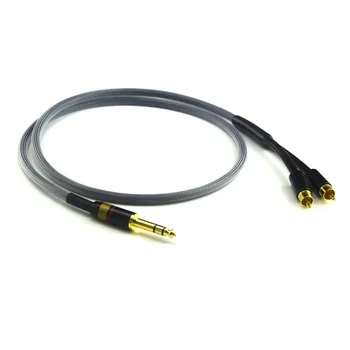 

Hi-Fi 6.35mm to 2 RCA Cable Pure Copper Stereo 6.5mm Male to Dual RCA Intterconnect Audio Line
