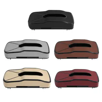 

Multifunctional PU Leather Tissue Box Holder Sports Car Shape with Card Slots High-Quality Leather Fashionable Atmosphere