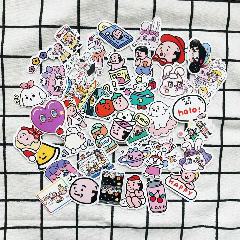 61pcs Mixed Cartoon Toy Bear Mini Stickers for Car Styling Bike Motorcycle Phone Laptop Travel Luggage Cool Funny Sticker Decal