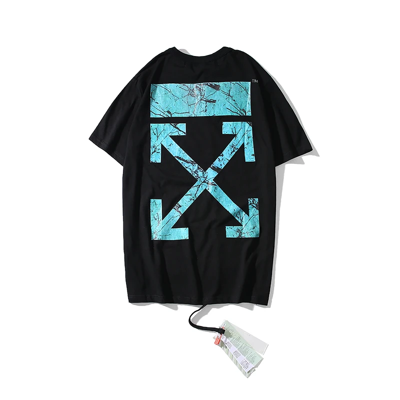 Текстура стрела 19ss Off-White OW для мужчин/женщин унисекс модные парные модели влюбленных хлопок Повседневная футболка с круглым вырезом и коротким рукавом