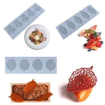 

4 Cavity Leaves Shape Silicone Mold Tree Branch Chocolate Silicone Mold Chocolate Mousse Decoration Mould Cake Decoration Tools