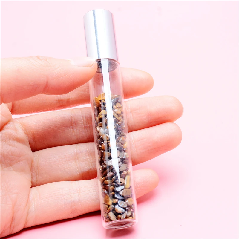 98mm-Tiger eye QilmilyNatural камень Стекло эфирное масло косметика парфюмерия диспенсер 70/98 мм для Для женщин Для мужчин колеса духов дома изысканное украшение производителя "Gift Souvenir" - Окраска металла: 98mm-Tiger eye