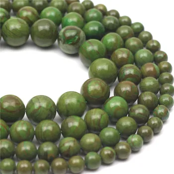 

Round Smooth 6mm 8mm 10mm 12mm Green Stone Loose Beads Spacer Beads